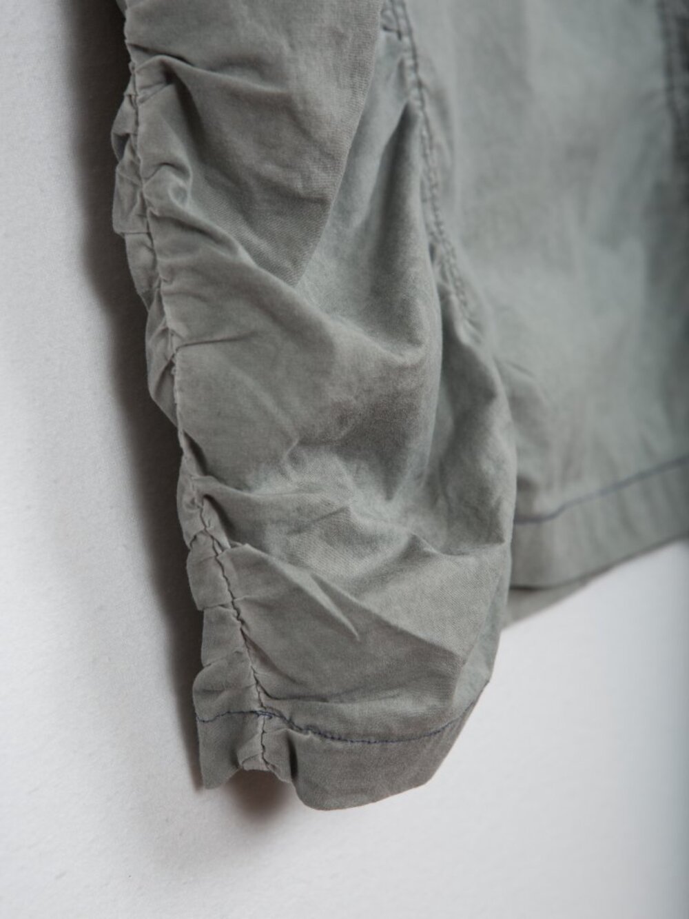 XCVI Washed Gray Cotton Ruched Side Sleeveless Dress Medium Y2K Cargo M - Picture 8 of 12